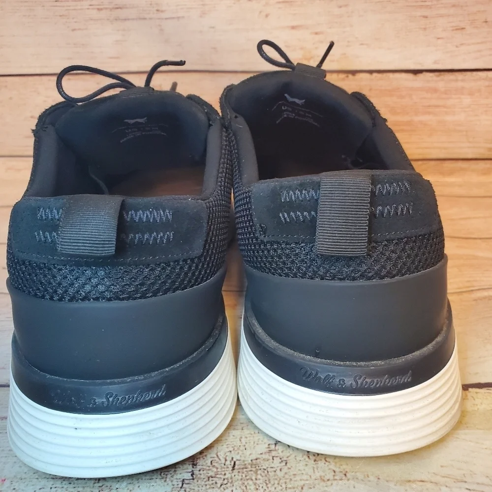 Wolf & Shepherd Mens Size 15 Black Crossover Victory Trainer Suede/Mesh Sneaker